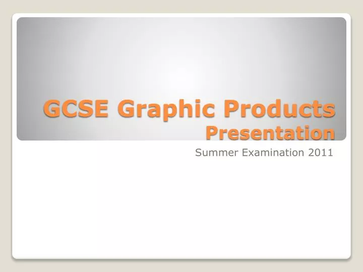 gcse graphic products presentation