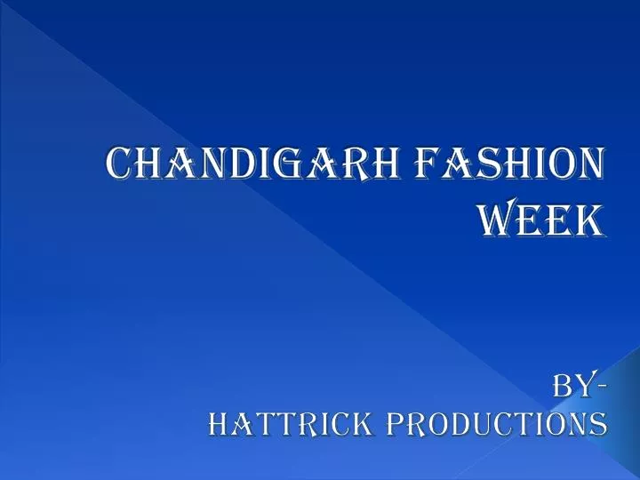 chandigarh fashion week