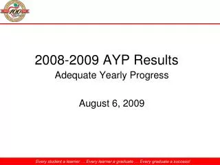 2008-2009 AYP Results