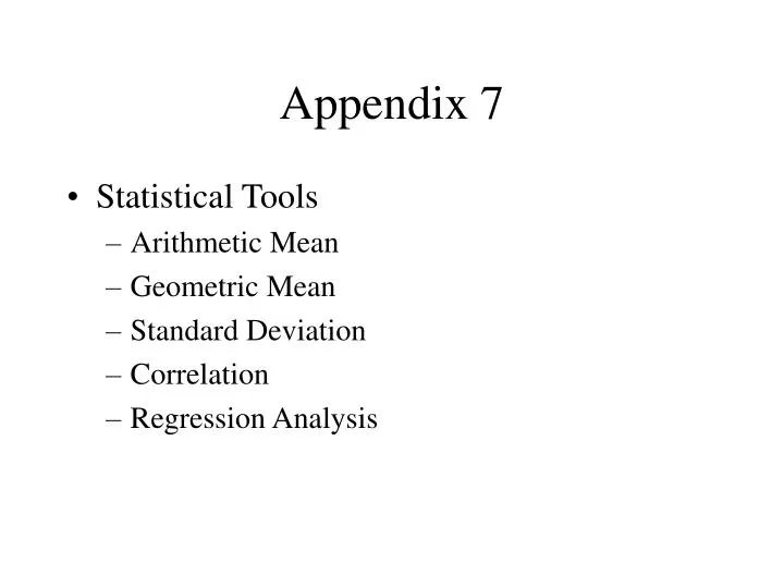 appendix 7