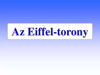 az eiffel torony