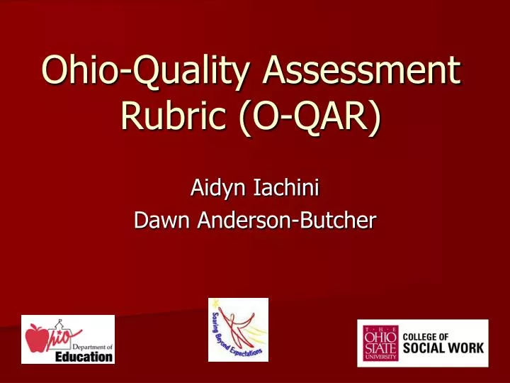 ohio quality assessment rubric o qar