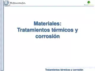 materiales tratamientos t rmicos y corrosi n