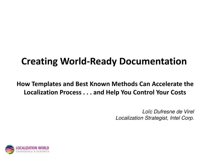 creating world ready documentation