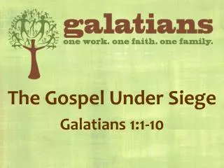 The Gospel Under Siege Galatians 1:1-10