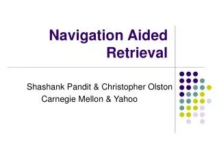 Navigation Aided Retrieval