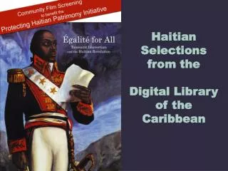 Haitian Selections from the Digital Library of the Caribbean