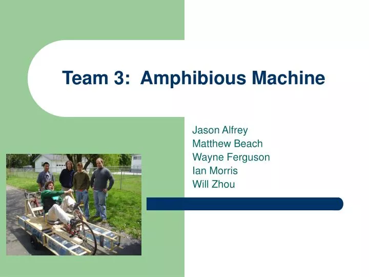 team 3 amphibious machine