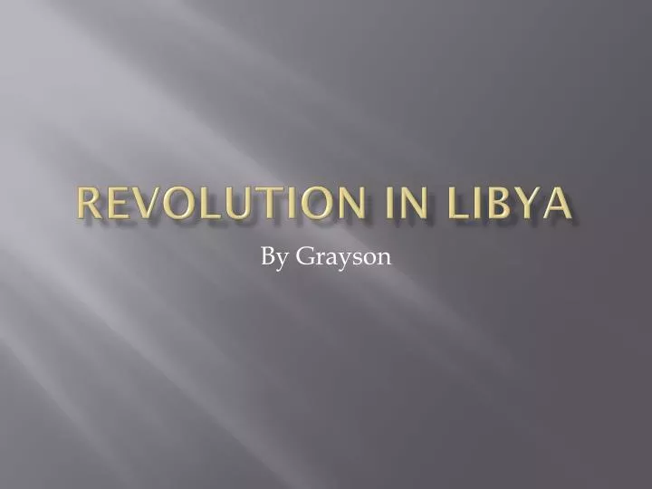 revolution in libya