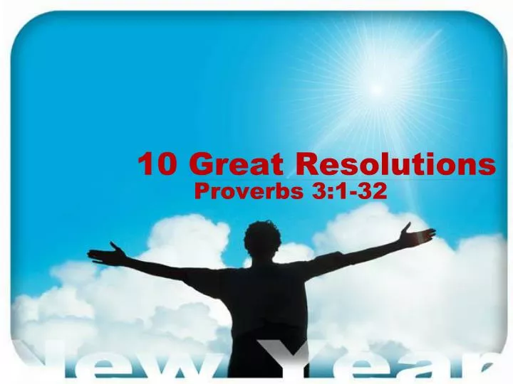10 great resolutions