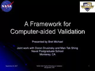 a framework for computer aided validation