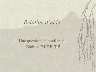 relation d aide