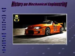 History on Mechanical Engineering