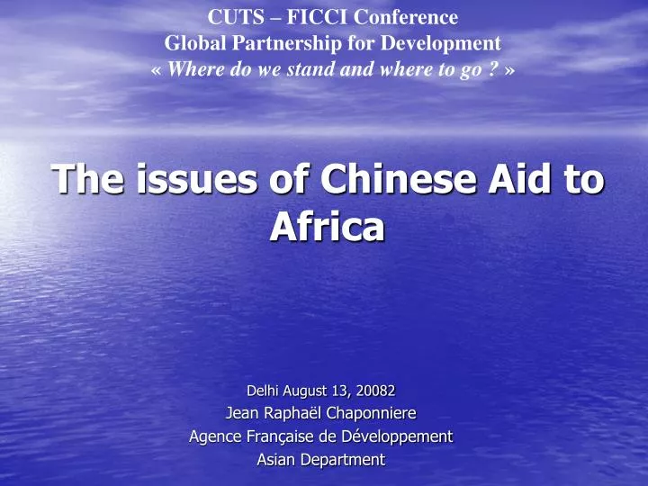 the issues of chinese aid to africa