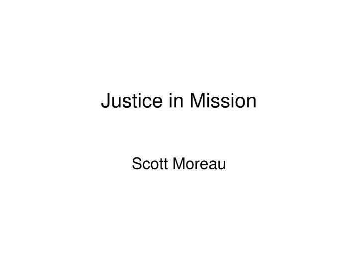 justice in mission