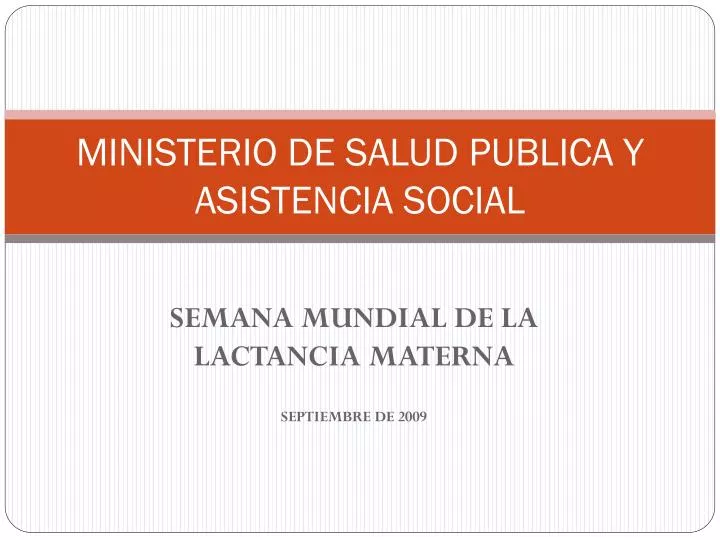 ministerio de salud publica y asistencia social