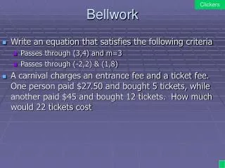 Bellwork