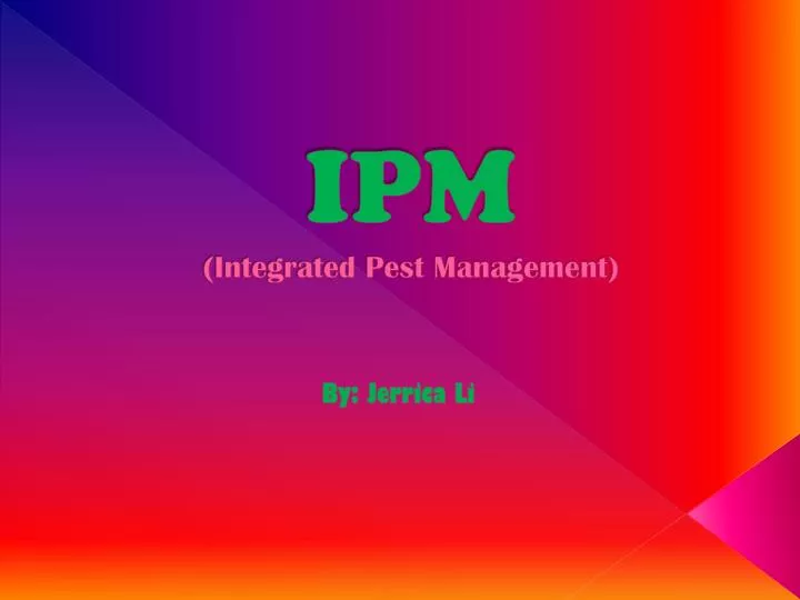 ipm integrated pest management