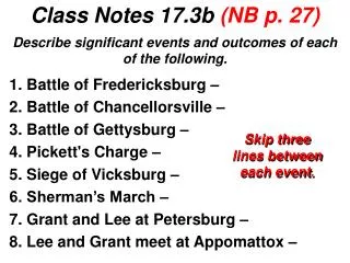 Class Notes 17.3b (NB p. 27)