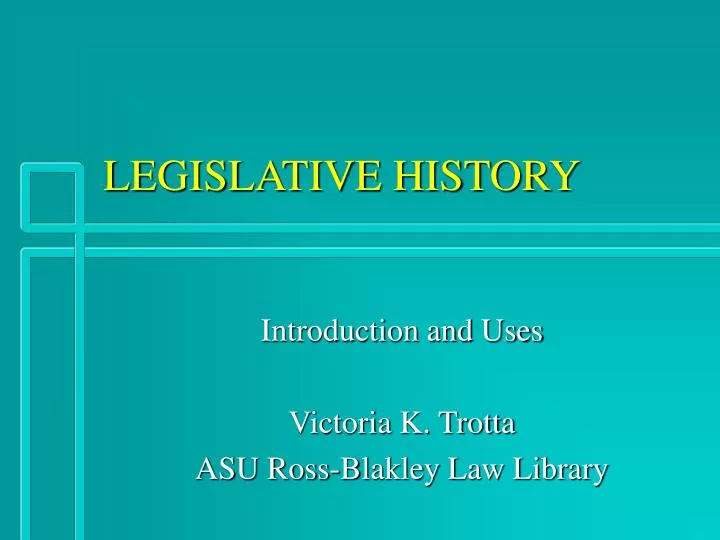 legislative history