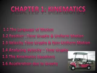 Chapter 1: Kinematics