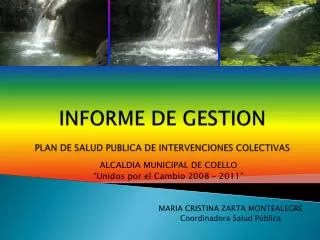 informe de gestion plan de salud publica de intervenciones colectivas