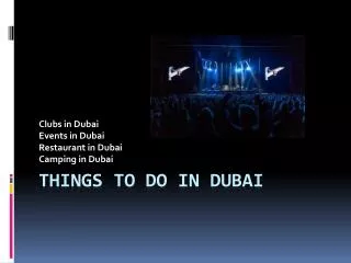 What are various Clubs in Dubai?