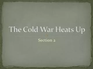 The Cold War Heats Up