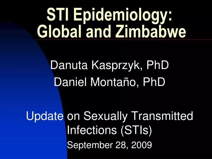 sti epidemiology global and zimbabwe