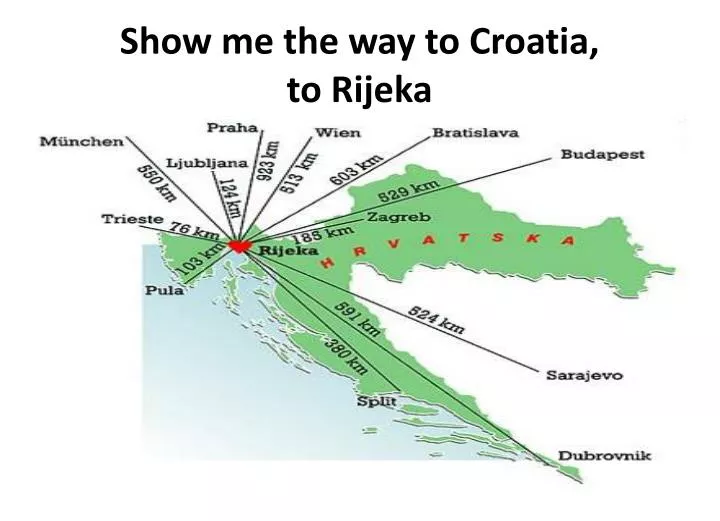 show me the way to croatia to rijeka