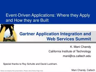 Event-Driven Applications: Where they Apply and How they are Built