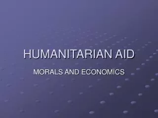 HUMANITARIAN AID