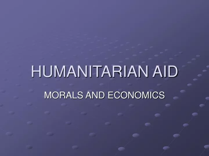 humanitarian aid