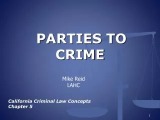 PARTIES TO CRIME