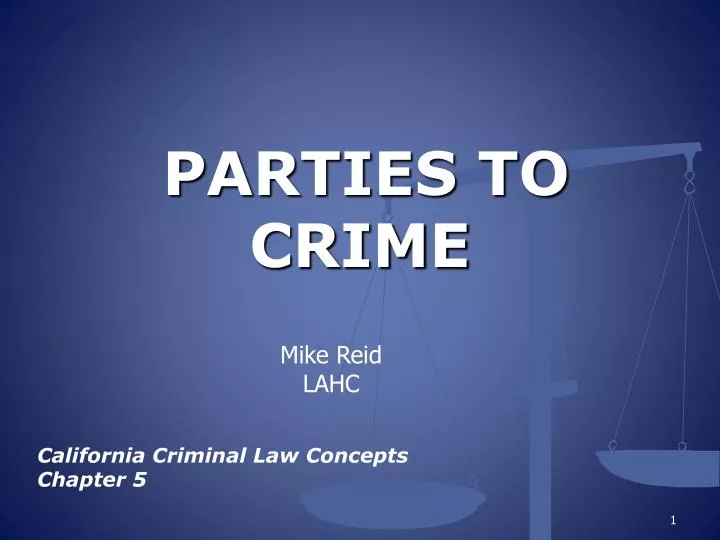 parties to crime