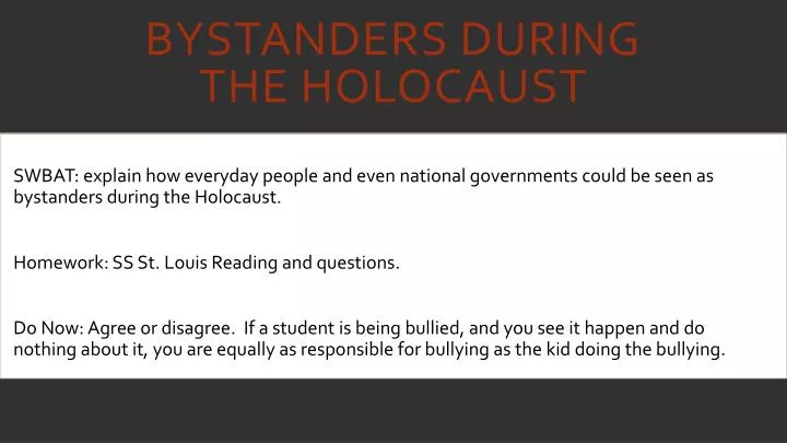 bystanders during the holocaust