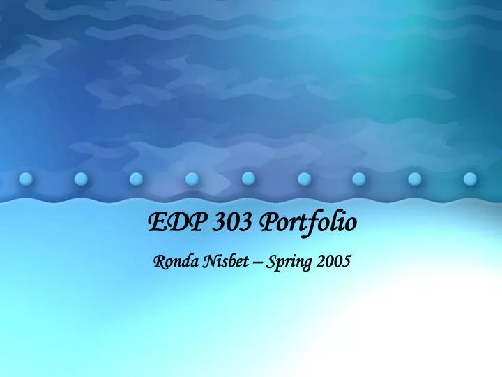 edp 303 portfolio