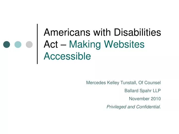americans with disabilities act making websites accessible