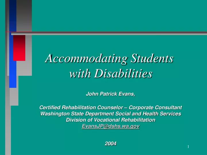 accommodating students with disabilities