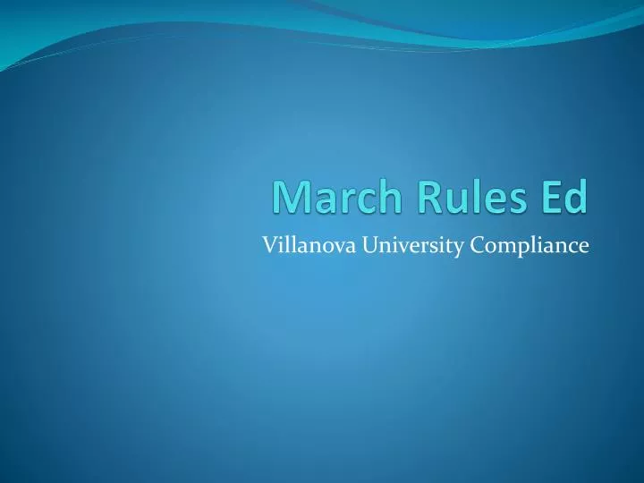 march rules ed