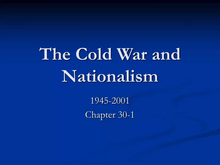 the cold war and nationalism