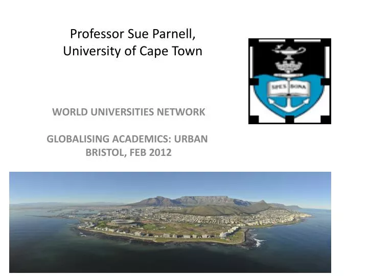 professor sue parnell university of cape town