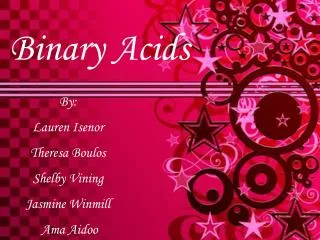 Binary Acids