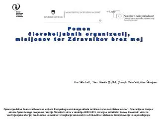 pomen lovekoljubnih organizacij misijonov ter zdravnikov brez mej