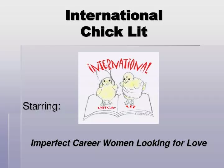 international chick lit