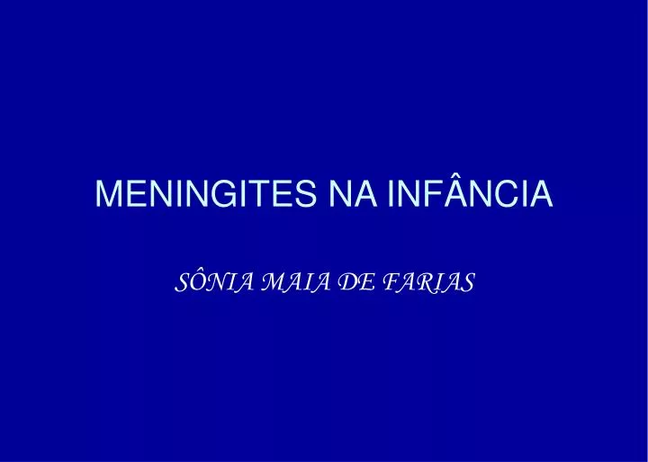 meningites na inf ncia
