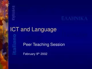 ICT and Language