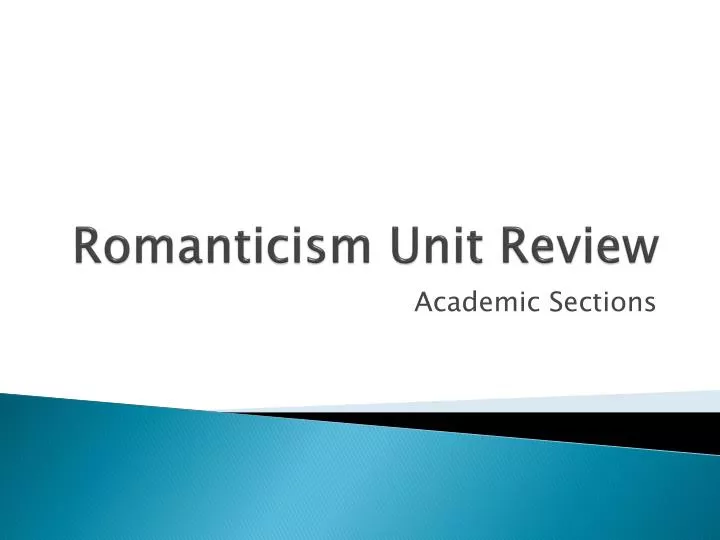 romanticism unit review