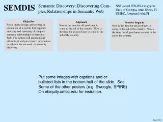 Semantic Discovery: Discovering Com-plex Relationships in Semantic Web