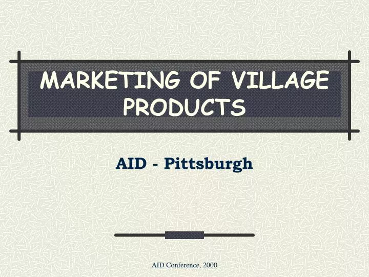marketing of village products